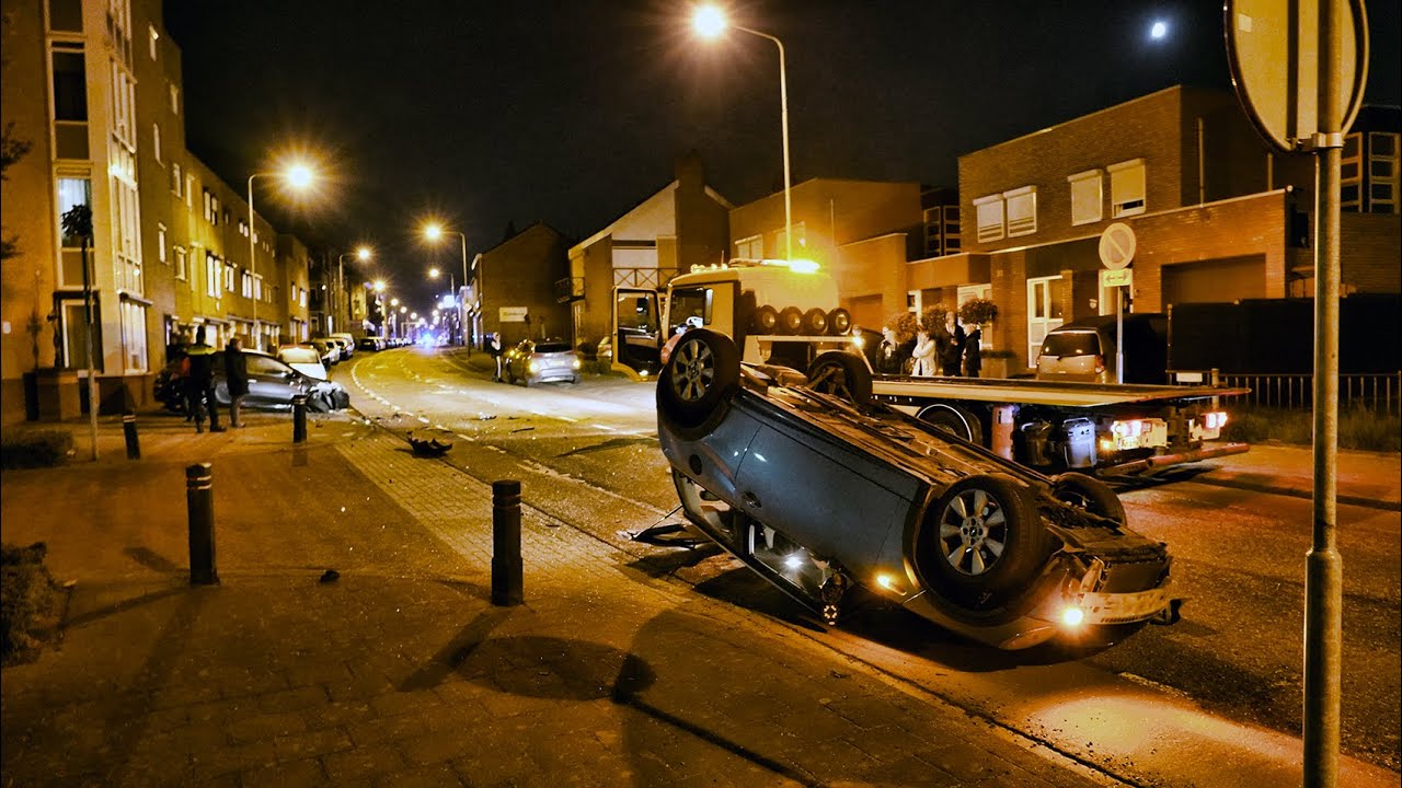 Automobilist veroorzaakt ravage in Landgraaf na rammen van geparkeerde auto’s