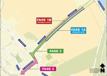 Wegwerkzaamheden op de Stevensweg in Bocholtz
