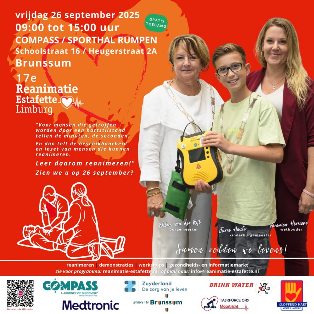 Reanimatie-estafette in Brunssum