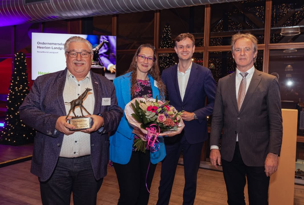 Minli Bedrijven wint Giraf Award op Ondernemersdag Heerlen – Landgraaf 2025 in SnowWorld