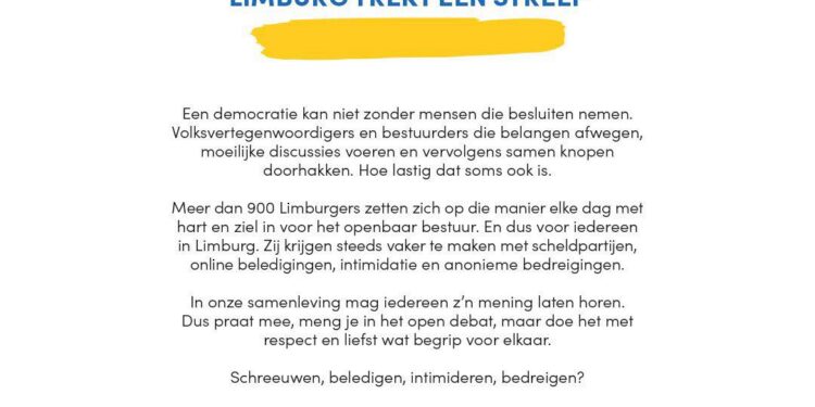 Limburg Trekt Een Streep: Respectvol Debat Gevraagd
